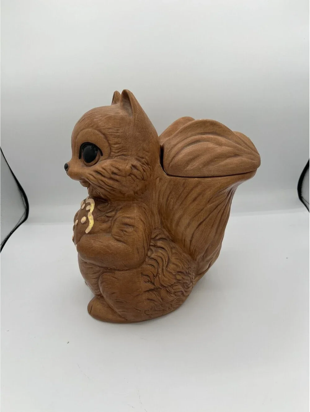 Vintage Twin Winton Cookie Jar Cute Squirrel Holding Cookie Vintage 1960s